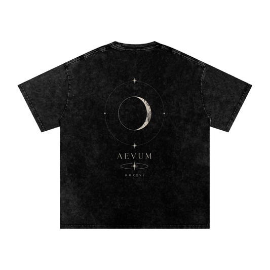 Snow Washed Oversized Cotton T-Shirt